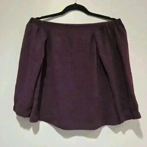 Aritzia Babaton Rodrigo Off-shoulder Top Burgundy Size XXS #025